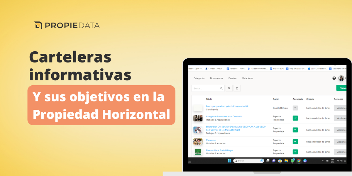 Carteleras informativas y sus objetivos en las PH