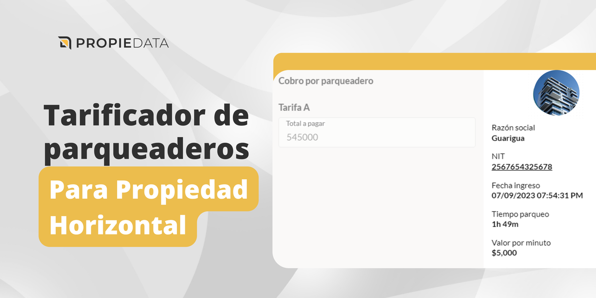 Tarificador de parqueaderos para Propiedad Horizontal