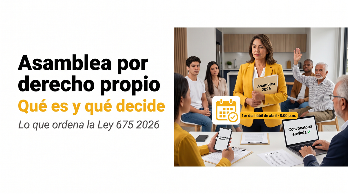 Asamblea por derecho propio 2026: qué es y qué decisiones se pueden tomar