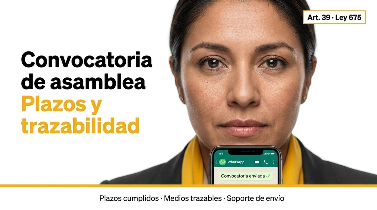 Convocatoria de asamblea: plazos, medios trazables y documentos obligatorios