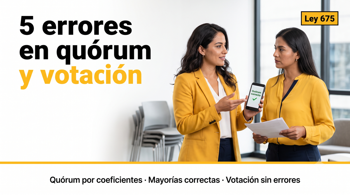 5 errores en quórum y votación que pueden invalidar tu asamblea
