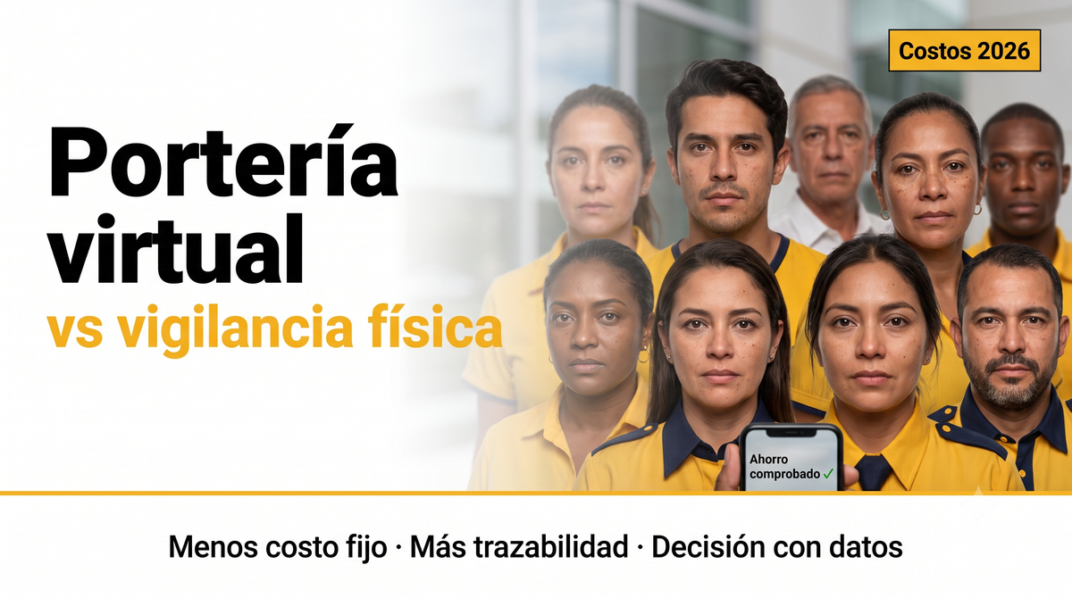 Portería virtual vs vigilancia física: costos 2026 y decisiones en asamblea