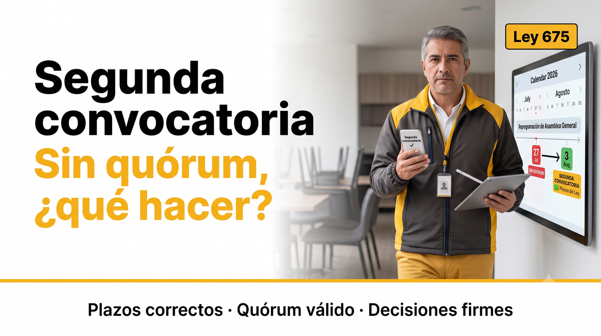 Segunda convocatoria en PH: qué hacer si no hubo quórum en la ordinaria