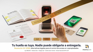 Resolución SIC 52185: Tu conjunto no puede obligarte a usar huella dactilar