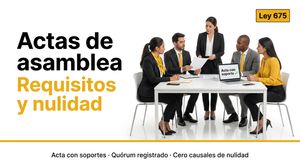 Actas de asamblea: requisitos legales y errores que causan nulidad