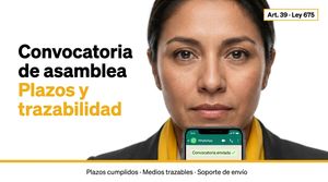 Convocatoria de asamblea: plazos, medios trazables y documentos obligatorios