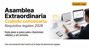 Asamblea extraordinaria: Cuándo convocarla y requisitos legales