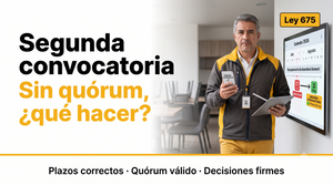Segunda convocatoria en PH: qué hacer si no hubo quórum en la ordinaria