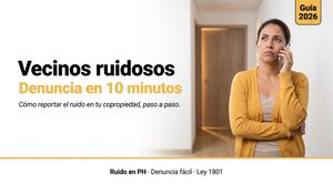 Vecinos ruidosos en propiedad horizontal: cómo denunciar el ruido en menos de 10 minutos (guía 2026)