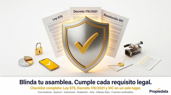 Checklist legal completo para asambleas virtuales en propiedad horizontal