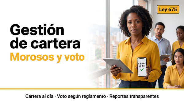 Gestión de cartera en asambleas: morosos, restricciones de voto y transparencia