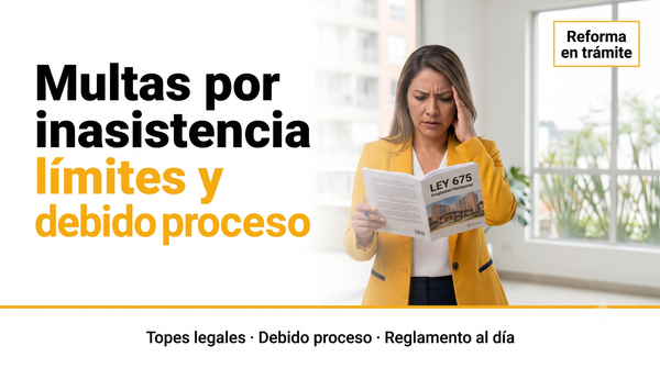 Multas por no asistir a la asamblea: qué cambiaría la reforma