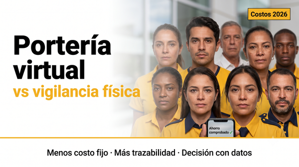 Portería virtual vs vigilancia física: costos 2026 y decisiones en asamblea