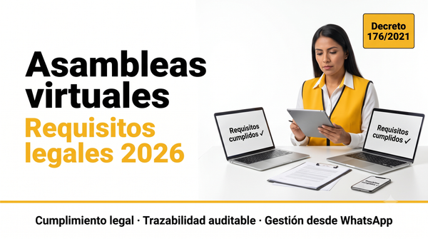Requisitos legales para asambleas virtuales en 2026 (Ley 675 y Decreto 176/2021)